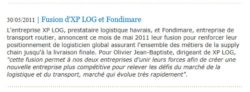 XP LOG et Fondimare